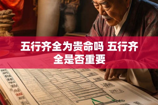 五行齐全为贵命吗 五行齐全是否重要