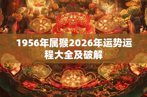 1956年属猴2026年运势运程大全及破解