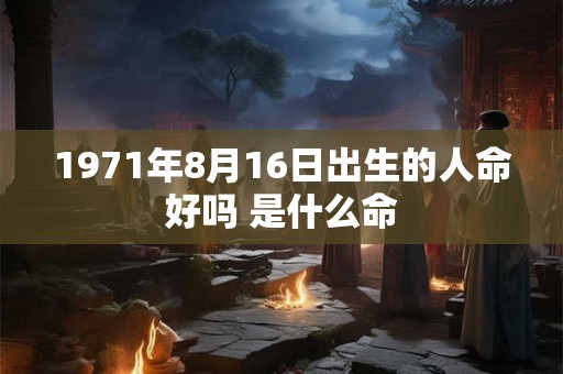 1971年8月16日出生的人命好吗 是什么命