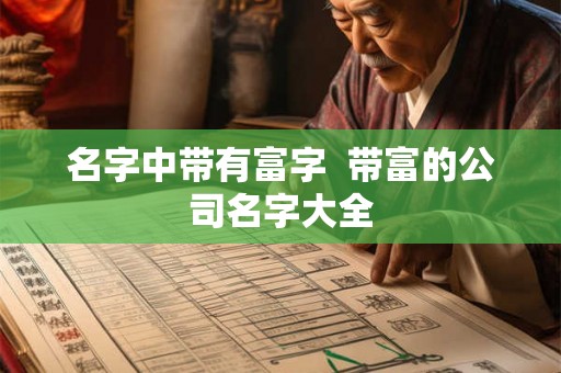 名字中带有富字  带富的公司名字大全