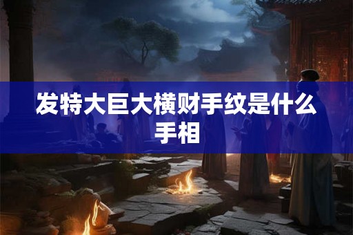 发特大巨大横财手纹是什么手相