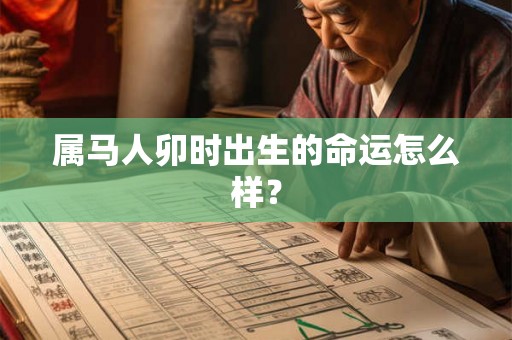 属马人卯时出生的命运怎么样? 属马人卯时出生的命运怎么样?