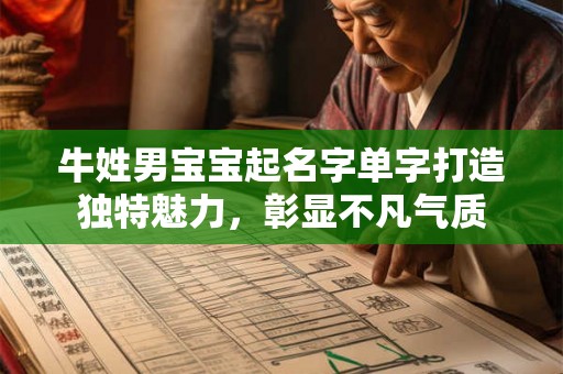 牛姓男宝宝起名字单字打造独特魅力，彰显不凡气质