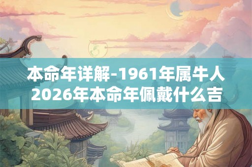 本命年详解-1961年属牛人2026年本命年佩戴什么吉利