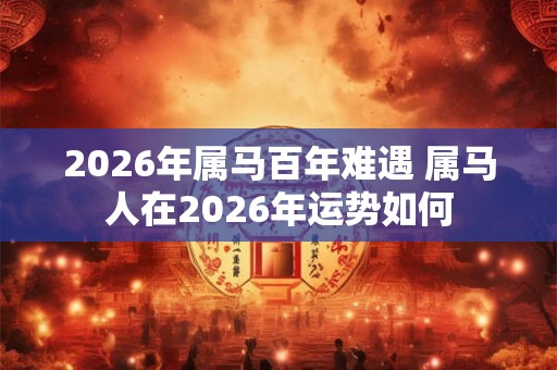 2026年属马百年难遇 属马人在2026年运势如何