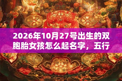 2026年10月27号出生的双胞胎女孩怎么起名字，五行属什么？