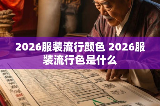 2026服装流行颜色 2026服装流行色是什么 2026服装流行颜色 2026服装流行色是什么