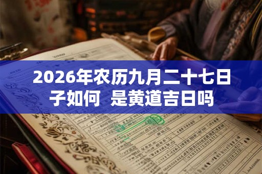 2026年农历九月二十七日子如何 是黄道吉日吗 2026年农历九月二十七日子如何 是黄道吉日吗