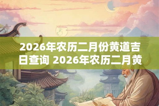 2026年农历二月份黄道吉日查询 2026年农历二月黄道吉日查询