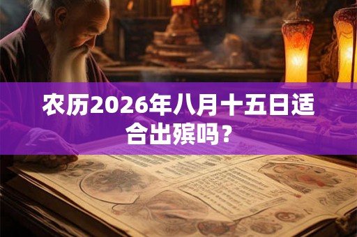 农历2026年八月十五日适合出殡吗？