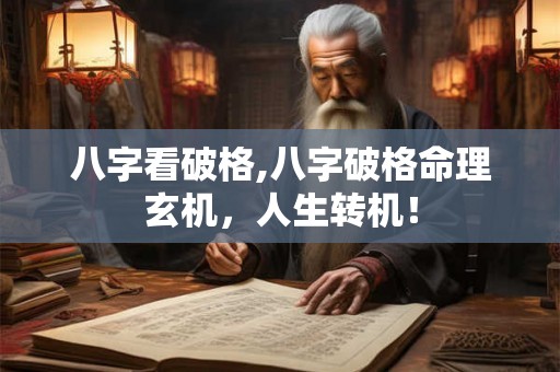 八字看破格,八字破格命理玄机，人生转机！