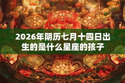 2026年阴历七月十四日出生的是什么星座的孩子
