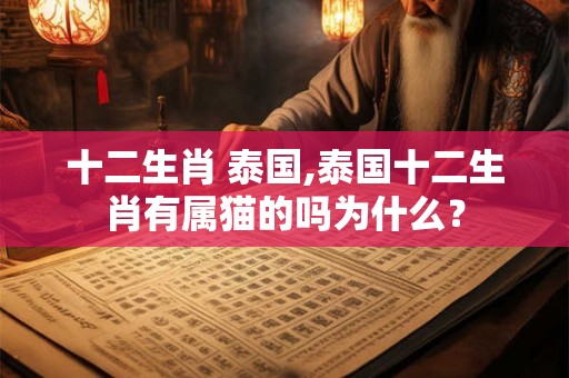 十二生肖 泰国,泰国十二生肖有属猫的吗为什么？
