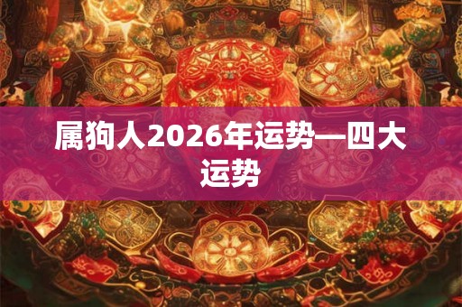 属狗人2026年运势—四大运势 属狗人2026年运势—四大运势