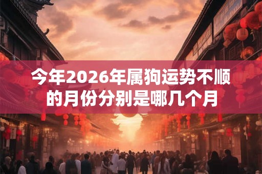 今年2026年属狗运势不顺的月份分别是哪几个月