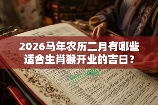 2026马年农历二月有哪些适合生肖猴开业的吉日？