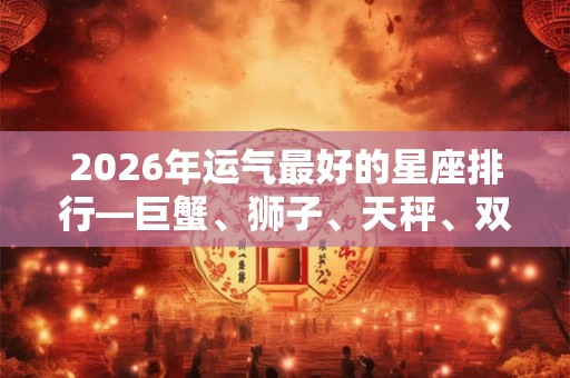 2026年运气最好的星座排行—巨蟹、狮子、天秤、双子、射手！