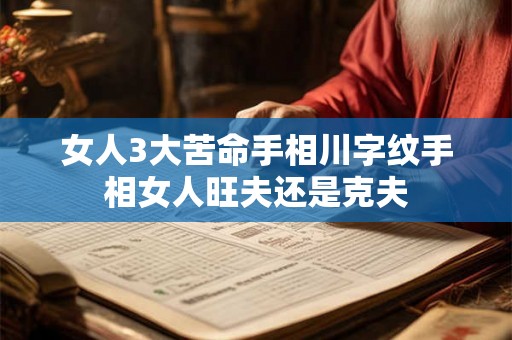 女人3大苦命手相川字纹手相女人旺夫还是克夫