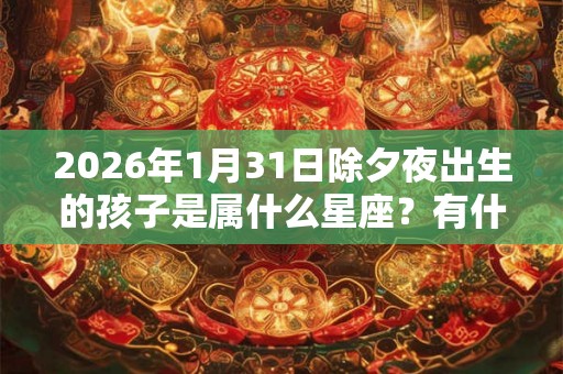 2026年1月31日除夕夜出生的孩子是属什么星座?有什么性格特点? 2026年1月31日除夕夜出生的孩子是属什么星座?有什么性格特点?