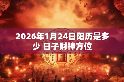 2026年1月24日阳历是多少 日子财神方位