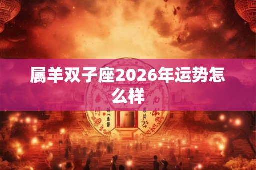 属羊双子座2026年运势怎么样
