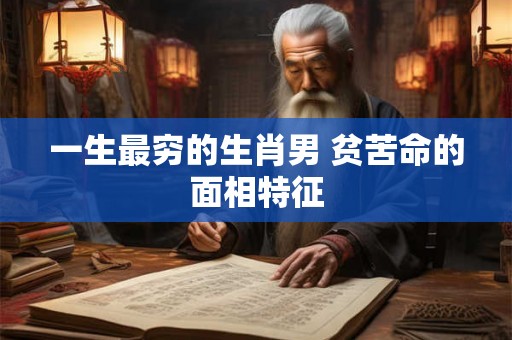 一生最穷的生肖男 贫苦命的面相特征