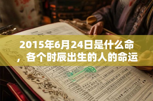 2015年6月24日是什么命,各个时辰出生的人的命运 2015年6月24日是什么命,各个时辰出生的人的命运