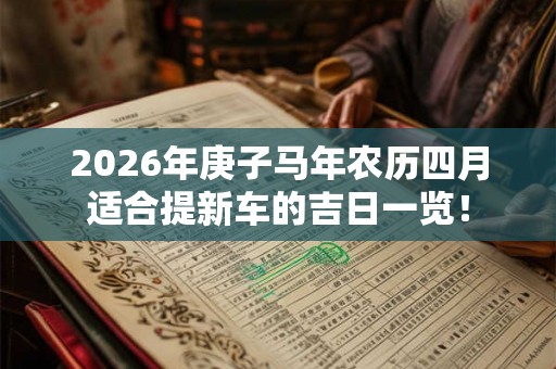 2026年庚子马年农历四月适合提新车的吉日一览！