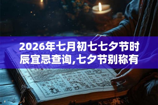 2026年七月初七七夕节时辰宜忌查询,七夕节别称有哪些 2026年七月初七七夕节时辰宜忌查询,七夕节别称有哪些