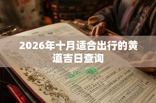 2026年十月适合出行的黄道吉日查询 2026年十月适合出行的黄道吉日查询