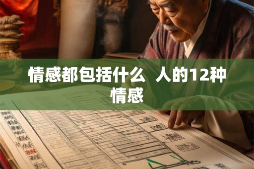 情感都包括什么  人的12种情感