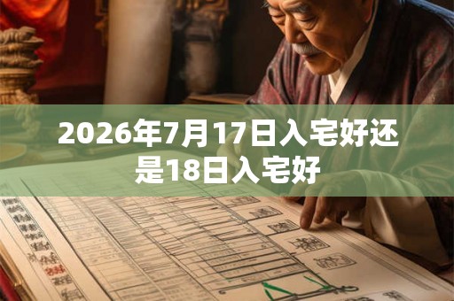 2026年7月17日入宅好还是18日入宅好
