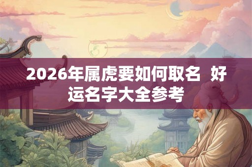 2026年属虎要如何取名  好运名字大全参考