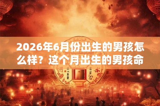 2026年6月份出生的男孩怎么样？这个月出生的男孩命理如何？