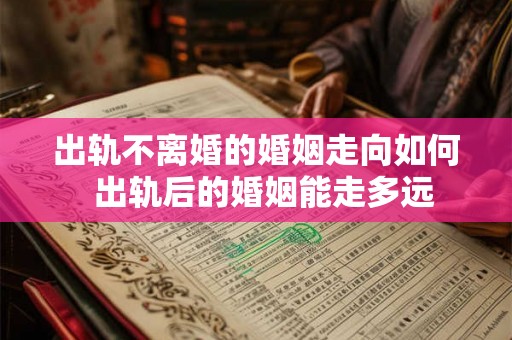 出轨不离婚的婚姻走向如何  出轨后的婚姻能走多远
