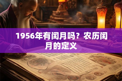 1956年有闰月吗？农历闰月的定义