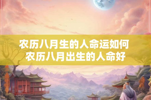 农历八月生的人命运如何 农历八月出生的人命好