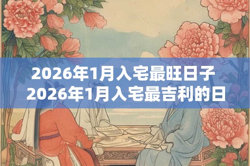 2026年1月入宅最旺日子 2026年1月入宅最吉利的日子
