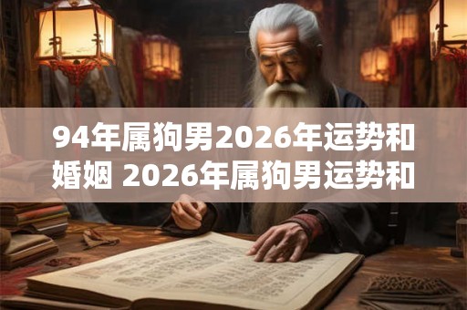 94年属狗男2026年运势和婚姻 2026年属狗男运势和姻缘如何