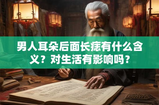 男人耳朵后面长痣有什么含义?对生活有影响吗? 男人耳朵后面长痣有什么含义?对生活有影响吗?