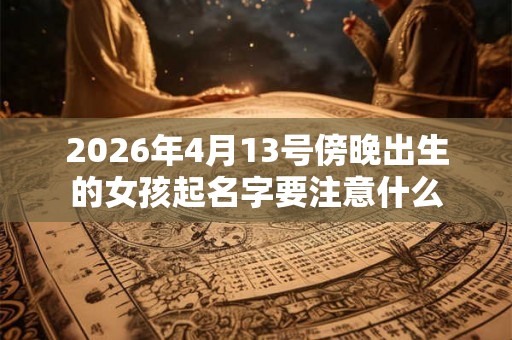 2026年4月13号傍晚出生的女孩起名字要注意什么