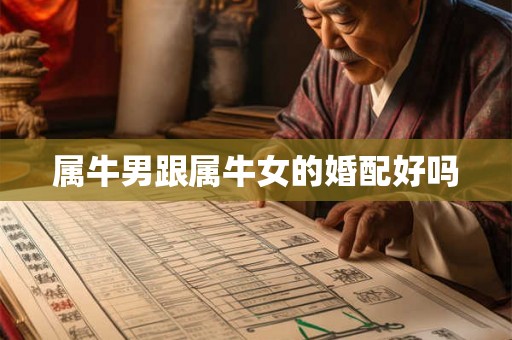 属牛男跟属牛女的婚配好吗