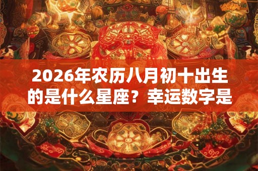 2026年农历八月初十出生的是什么星座?幸运数字是什么? 2026年农历八月初十出生的是什么星座?幸运数字是什么?