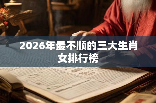 2026年最不顺的三大生肖女排行榜