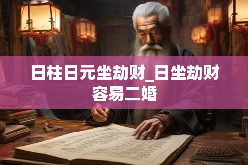 日柱日元坐劫财_日坐劫财容易二婚 日柱日元坐劫财_日坐劫财容易二婚
