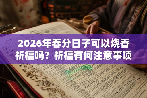 2026年春分日子可以烧香祈福吗?祈福有何注意事项? 2026年春分日子可以烧香祈福吗?祈福有何注意事项?