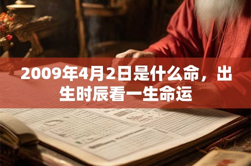 2009年4月2日是什么命，出生时辰看一生命运