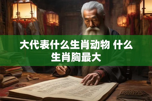 大代表什么生肖动物 什么生肖胸最大 大代表什么生肖动物 什么生肖胸最大