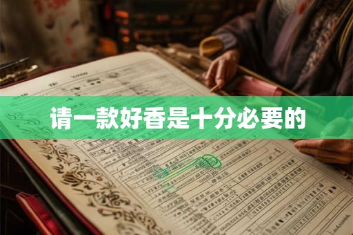 请一款好香是十分必要的