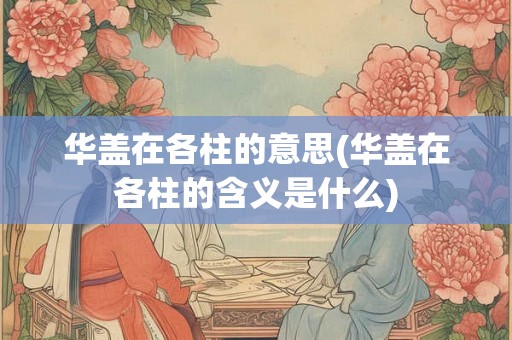 华盖在各柱的意思(华盖在各柱的含义是什么)
